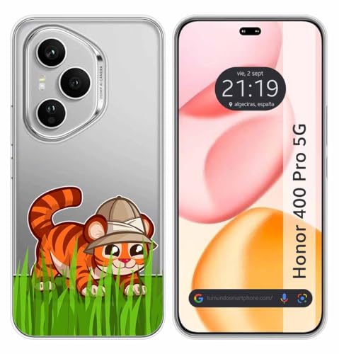 Custodia In Silicone Trasparente Per Huawei Honor 400 Pro 5G Motivo Tigre Disegni