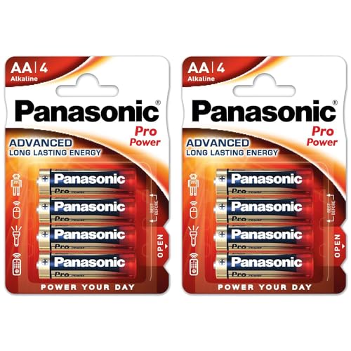 Panasonic Confezione Da 2 Blister Da 4 Batterie Alcaline Pro Power Gold Aa/Lr6-1,5 V