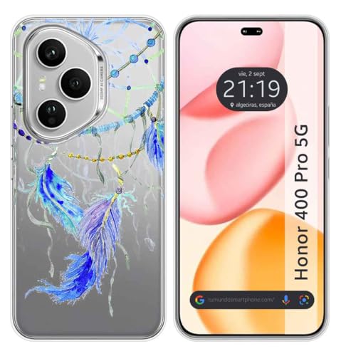 Custodia In Silicone Trasparente Per Huawei Honor 400 Pro 5G Motivo Piume Disegni