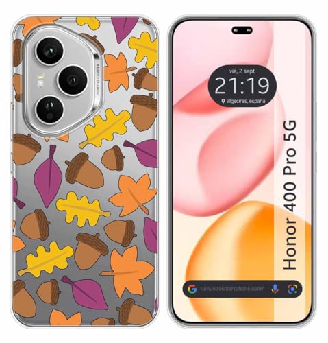 Custodia In Silicone Trasparente Per Huawei Honor 400 Pro 5G Motivo Autunno Disegni