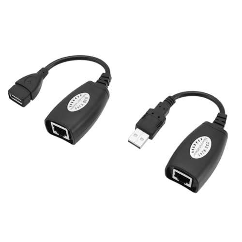 Ototec 1 Set Adattatore Ethernet Usb, Splitter Ethernet Rj45 A Adattatore Di Estensione Usb Per Cat5/5E/6/6E, Fino A 50 M, Adatto Per Computer, Telefo
