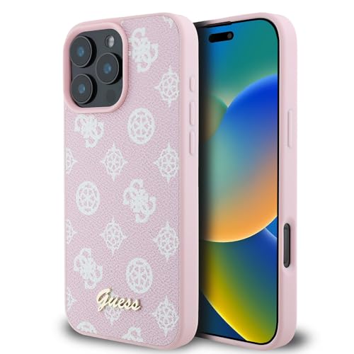 Guess Custodia Compatibile Con Iphone 16 Pro Back Cover Case – Custodia Compatibile Con Magsafe Pu Peony – Rosa (Iphone 16 Pro)
