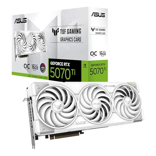 Asus Tuf Gaming Nvidia Geforce Rtx 5070 Ti Oc Edition, Scheda Grafica Gaming Da 16 Gb Gddr7, 256 Bit, Pcie 5.0, 2 Hdmi 2.1, 3 Displayport 2.1, Gpu Twe