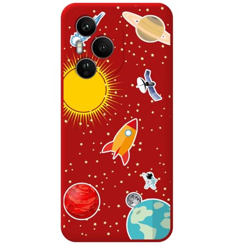 Custodia In Silicone Liquido Rosso Per Huawei Honor 400 Pro 5G Design Spazio Disegni