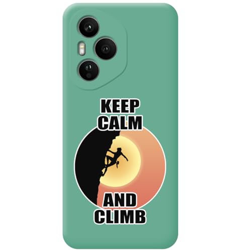 Custodia In Silicone Liquido Verde Per Huawei Honor 400 Pro 5G Design Donna Arrampicata Disegni