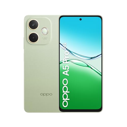 Oppo A5 Pro 5G Smartphone, Foto Ai 50Mp, Frontale 8Mp, Display 6.67” 120Hz Lcd Hd+, 5800Mah, Ram 8(Esp4Gb/6Gb/8Gb)+Rom 256Gb (Esp1Tb), Ip69, Olive Gre