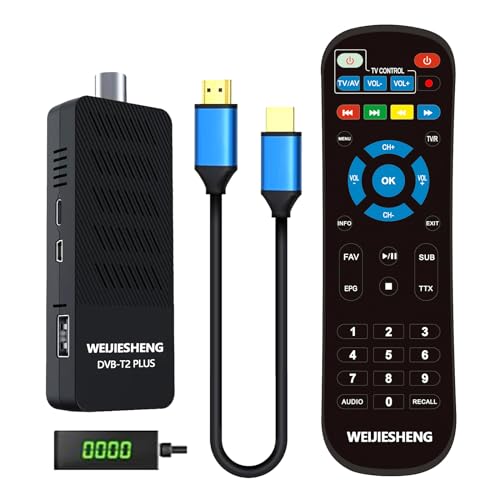 Decoder Digitale Terrestre 2025, Decoder Dvb-T2, Hd 1080P H.265 Hevc Principale 10-Bit,Supporto-Hdmi, Av,Ethernet,Usb Wifi,Dlna,Pvr,Multimedia [Teleco