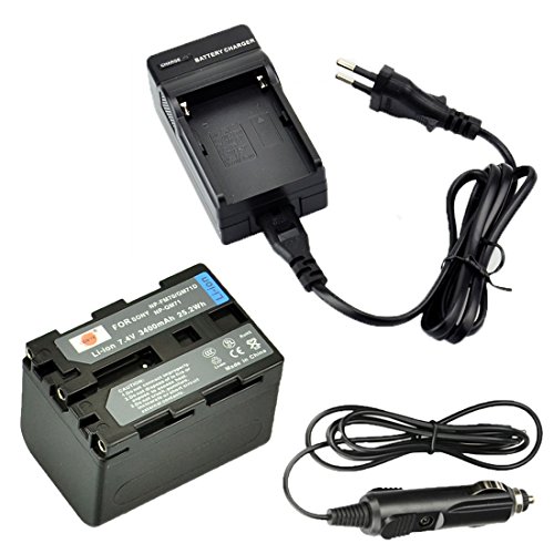 Dste Np-Qm71D Np-Qm71 Batteria Di Ricambio + Caricatore Per Sony Ccd-Trv118,Ccd-Trv128,Ccd-Trv138,Ccd-Trv150,Ccd-Trv228,Ccd-Trv250,Ccd-Trv270,Ccd-Trv2