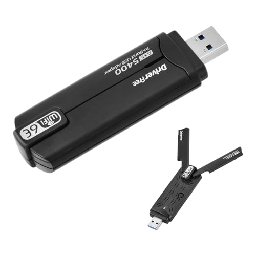Mapille Axe5400 Chiavetta Wifi Usb 3.0, Adattatore Wifi Usb Per Pc Con Tri-Band 2.4G/5G/6G, Crittografia Wpa3, Wifi 6E Adattatore Di Rete, Adattatori