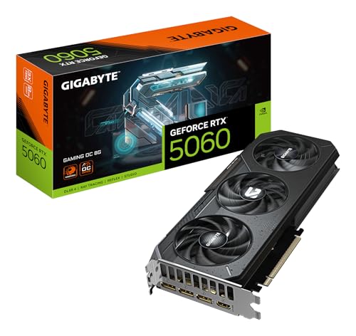 Gigabyte Geforce Rtx 5060 Gaming Oc 8G Scheda Grafica - 8Gb Gddr7, 128Bit, Pci-E 5.0, 2595 Mhz Frequenza Core, 3 X Displayport, 1 X Hdmi, Gv-N5060Gami