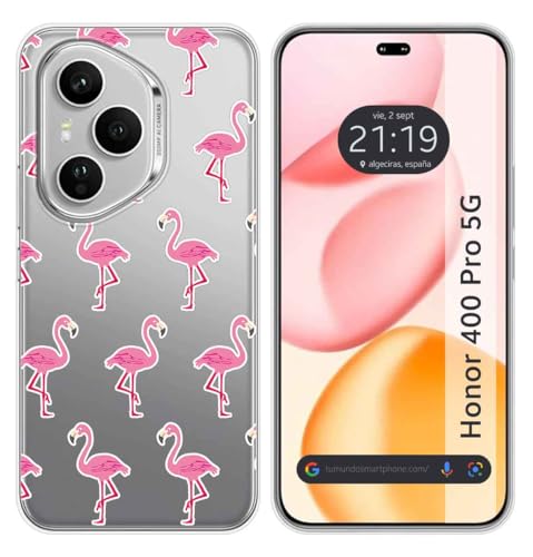 Custodia In Silicone Trasparente Per Huawei Honor 400 Pro 5G Motivo Fenicottero Disegni