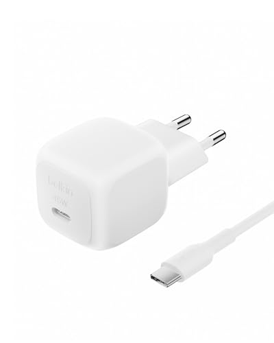 Belkin Caricatore Da Parete Compatto Da 45 W Con Cavo Da Usb-C A Usb-C, Ricarica Rapida Per Apple Iphone 16, 15, 14, Plus, Pro, Pro Max, Galaxy S25 Se