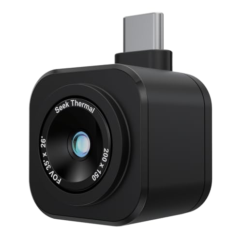 Seek Thermal - Telecamera Termica Nano 200 Per Apple Ios Con Connettore Usb-C, Fotocamera Termica Iphone, Termocamera Ad Alta Risoluzione 200 X 150, F