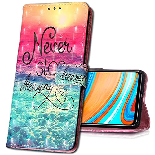 Mrster Samsung A30S Custodia, 3D Moda Custodia Flip Premium Protettiva Portafoglio Pu Pelle Phone Case Cover Per Samsung Galaxy A30S / A50S. Yb Sea