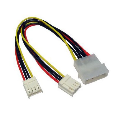 Cable-Tex Molex A 2 X Floppy Drive Fdd Cavo Splitter Di Alimentazione