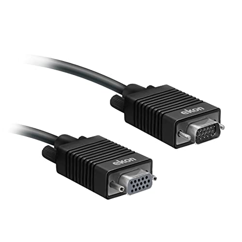 Ekon Cavo Vga, Maschio Femmina, 1.5 Metri, Vga 15 Pin, Per Monitor, Laptop, Pc, Proiettori