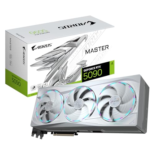 Gigabyte Aorus Geforce Rtx 5090 Master Ice 32G Scheda Grafica - 32 Gb Gddr7, 512 Bit, Pci-E 5.0, 2655Mhz Frequenza Base, 3 X Dp 2.1A, 1 X Hdmi 2.1B, N