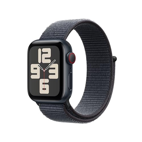 Apple Watch Se (2ª Gen.) Gps + Cellular 40 Mm Smartwatch Con Cassa In Alluminio Mezzanotte E Cinturino Sport Loop Inchiostro. Tracker Per Fitness E So