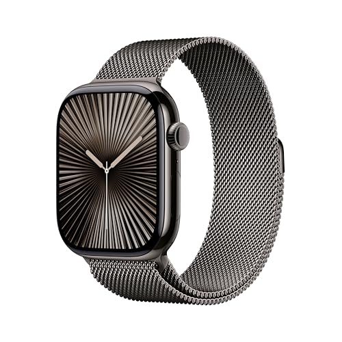 Apple Watch Series 10 Gps + Cellular 46 Mm Smartwatch Con Cassa In Titanio Color Ardesia E Cinturino Sport Loop Ardesia - M/L. Fitness Tracker, App Ec