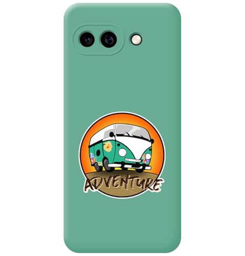 Custodia In Silicone Liquido Verde Per Google Pixel 9A 5G Design Adventure Disegni