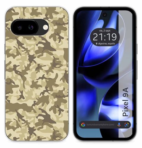 Custodia In Silicone Per Google Pixel 9A 5G Motivo Sabbia Mimetica Disegni