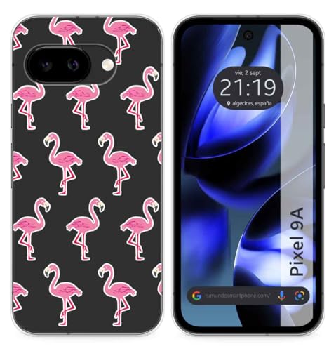 Custodia In Silicone Trasparente Per Google Pixel 9A 5G, Motivo Fenicottero