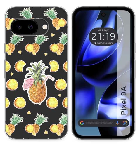 Custodia In Silicone Trasparente Per Google Pixel 9A 5G Design Ananas Disegni
