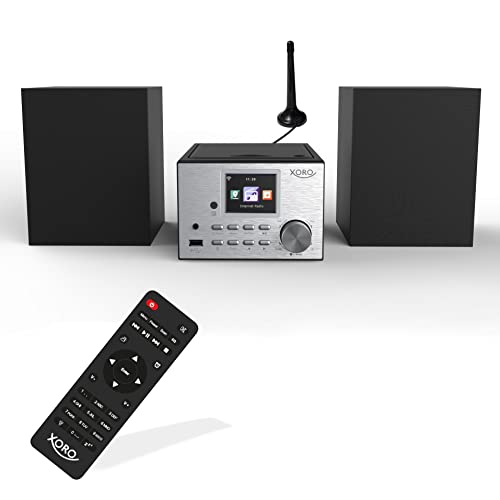 Xoro Hmt 500 Pro - Micro Impianto Stereo (Radio Internet/Dab+/Fm, Lettore Cd, Bluetooth, Lettore Multimediale Usb, Display A Colori Da 2,4", Telecoman