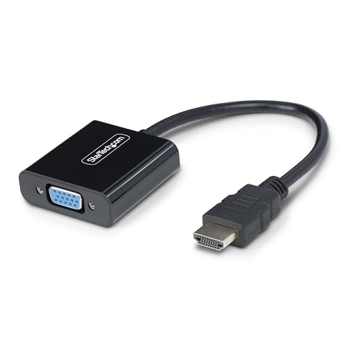 Startech.Com Adattatore Hdmi A Vga, Convertitore Video Attivo 1080P Per Notebook/Desktop. Da Sorgente Hdmi A Monitor/Display