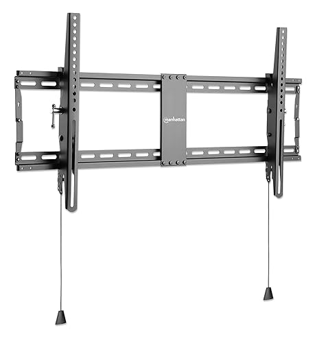 Manhattan Supporto Da Parete Piatto Inclinabile Per Tv Di Grandi Dimensioni Da 43 A 100 Pollici Fino A 70 Kg, Design Ultra Sottile, Caricato A Molla,