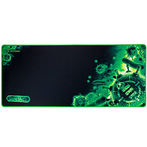 Enhance Tappetino Da Gioco Per Mouse Largo Mouse Pad (80 X 34.9 Cm) Con Superficie Tracking Ad Attrito Ridotto E Base Anti-Slip Per Dota 2, Evolve, Wo