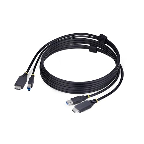 Startech.Com Cavo Kvm Hdmi E Usb 5Gbps Da 1,8M, Cavo Combinato Hdmi 2.0 4K 60Hz E Usb-A 3.0 Per Switch Kvm