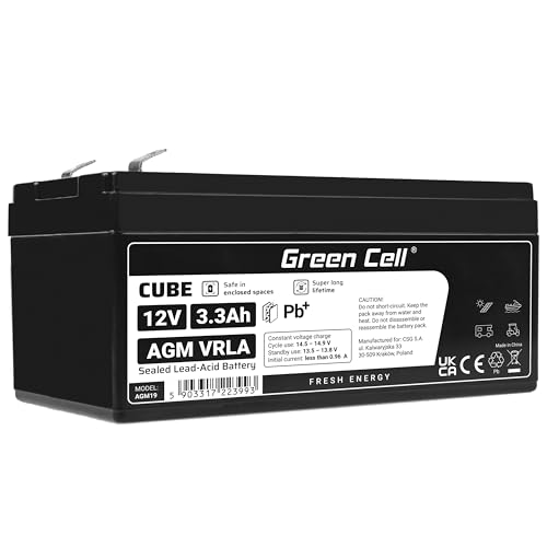 Green Cell Batería Agm 12V 3.3 Ah