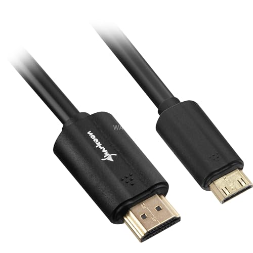 Sharkoon 1M, Hdmi/Mini Hdmi Cable Hdmi Hdmi Tipo A (Estándar) Hdmi Type C (Mini) Negro
