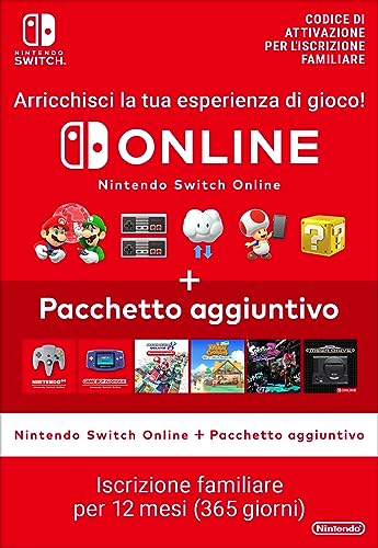 Nintendo Switch Online + Pacchetto Aggiuntivo (Iscrizione Familiare) - Standard | Nintendo Switch - Codice Download