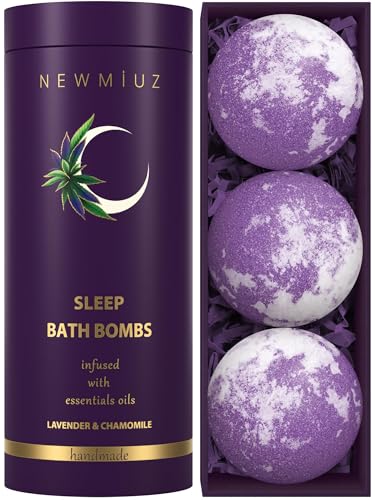 Deep Sleep Bubble Bath Bombs Infused Lavender And Chamomile Essential Luxurious Bath Additives For Dry Skin Nourishment -Indulge In A Blissful Bathing