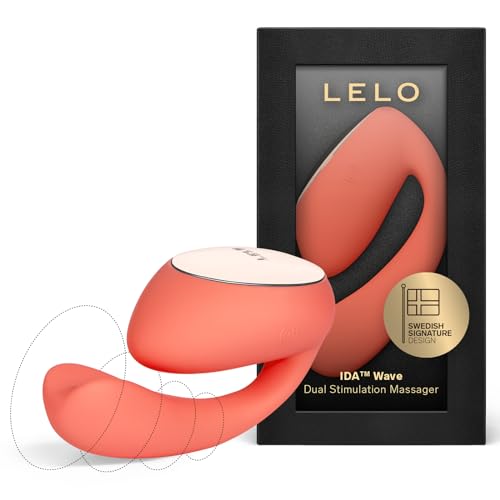 Lelo Ida Wave Vibratore A Distanza Con App, Coral Red, Per Donna, Vibratori Clitoride Donna Con 2 Potenti Motori E 10 Modalità Di Vibrazione, Vibrator