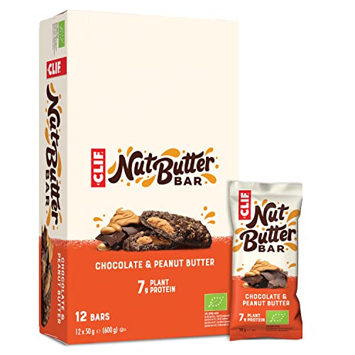 Clif Nut Butter Bar | Barretta Proteica | Chocolate & Peanut Butter | Biologici |12 X 50 G