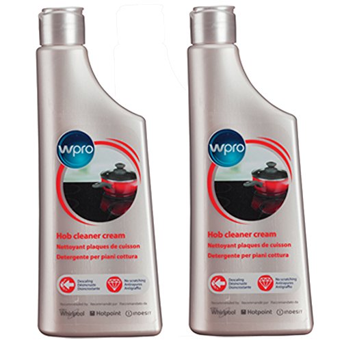Wpro Sgrassatore Detergente Crema Per Sharp Piano Cottura A Induzione In Vetro, Ceramica E Vetro (250Ml, Confezione Da 2)