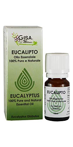 Gisa Wellness - Eucalipto - Olio Essenziale Convenzionale - 100% Puro E Naturale - [10Ml] - Ideale Per Aromaterapia E Cura Della Persona - Diffusione 