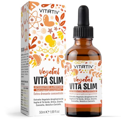 Vita Slim Drenante Forte Concentrato In Gocce | Elimina Tossine E Liquidi | Azione Detox | Ritenzione Idrica Anticellulite Con 6 Estratti Naturali | V