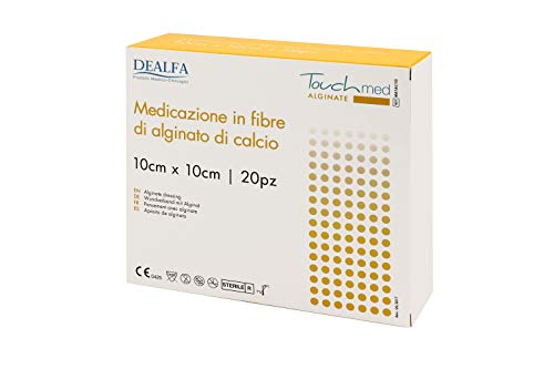 Touchmed Medicazione Sterile In Fibre Di Alginato Di Calcio. Elevata Assorbenza, Azione Emostatica. Prodotto Monouso - Busta Singola Da 1 Pezzo. Confe