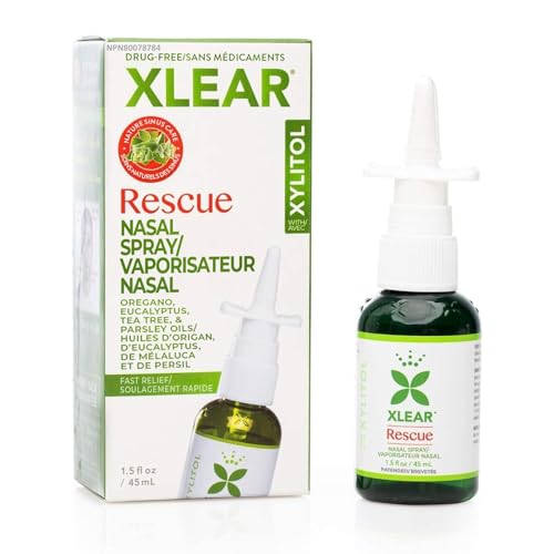 Xlear - Spray Nasale Di Salvataggio Sinusale Di Soccorso Rapido Senza Farmaci Con Xilitolo - 1.5 Florida. Oncia.