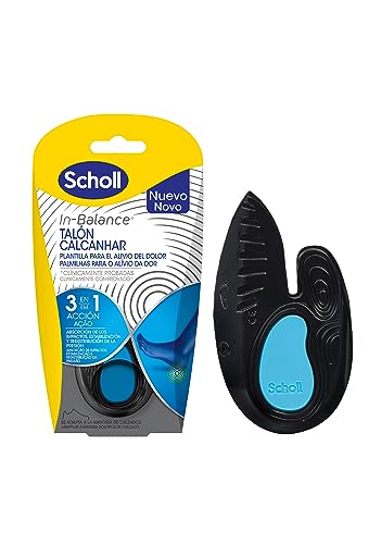 Scholl In-Balance, Solette Biomeccaniche Unisex Per Sollievo Dal Dolore Al Tallone E Alla Caviglia, Lenisce E Previene Il Dolore, Confezione Da 2 Sole