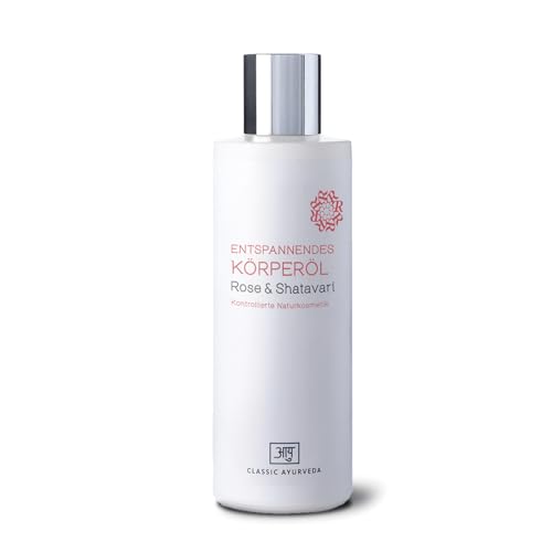Classic Ayurveda - Olio Per Il Corpo Biologico Rilassante – Cosmetici Naturali – 200 Ml – Cura Delicata Con Rilassante Profumo Floreale
