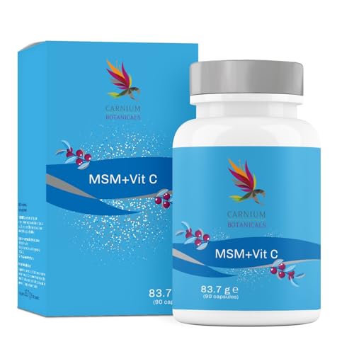Carnium Botanicals Msm + Vitamina C – 1500 Mg Di Msm Ad Alta Potenza – 150 Mg Di Vitamina C Naturale Da Camu Camu – 90 Capsule Vegane