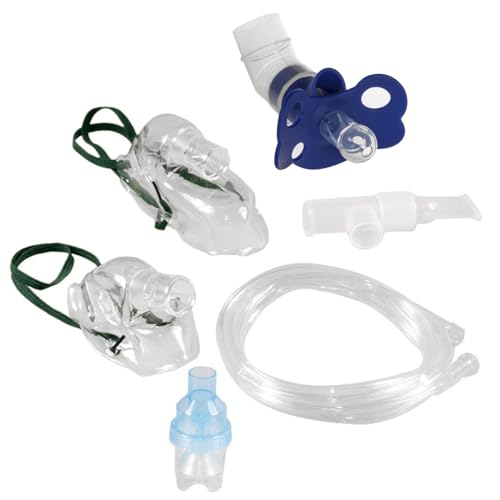 Accessori Per Inalatore Promedix | Set Completo Con Ciuccio, Mascherina Per Bambini, Mascherina Per Adulti, Nebulizzatore, Boccaglio, Forcella Nasale 