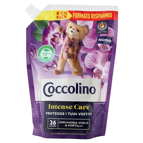 Coccolino Ammorbidente Concentrato Intense Care Orchidea Viola & Mirtilli 26 Lavaggi €Co Pack 600 Ml