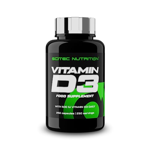 Scitec Nutrition Vitamina D3 - Supporto Immunitario E Osseo - Supporta La Funzione Immunitaria, La Salute Delle Ossa E Altro Ancora, 250 Capsule