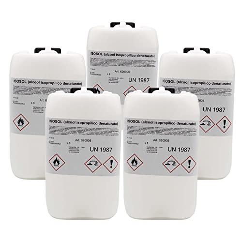 Simpletek - 5X Alcool Isopropilico Isopropanolo 5L Litri Puro 97% | Pulizia Ultrasuoni E Rimozione Ossido | Confezione 5 Pezzi